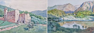 БЕНУА Александр Николаевич
Лугано: «Древняя церковь Санта Мадонна д'Онджеро» и «Озеро Муцанно» 