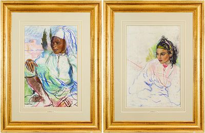 СЕРЕБРЯКОВА Зинаида Евгеньевна «Портреты марокканок» (двусторонняя работа)
1928 г.
Бумага 