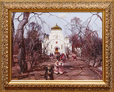 КОЛЕСНИКОВ Степан Федорович
«После службы»
1930-1940-е гг.
Оргалит, масло
75,2 х 100,2 см. Экспе 