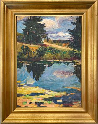 КАНДИНСКИЙ Василий Васильевич
«Летний день. Полдень»
1898-1900-е гг.
Холст на картоне, масло
32 