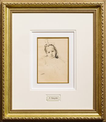 БАКСТ Лев Самойлович 
«Портрет девочки»
1900-е гг. 
Бумага, графитный карандаш
20 х 14,4 см. Экс 