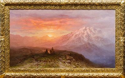 ЗАНКОВСКИЙ Илья Николаевич
«Закат в горах»
Рубеж XIX-XX вв.
Холст, оргалит, масло
80 х 140,5 см. 