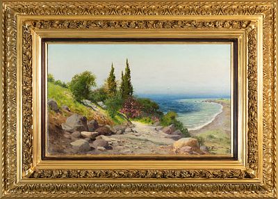 БАТУРИН Виктор Павлович
«Крым. Морской берег»
Рубеж XIX-XX вв.
Холст, масло
43 х 62,5 см. Экспер 