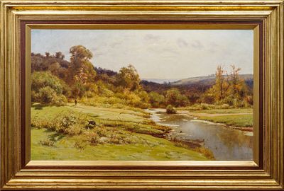 ОРЛОВСКИЙ Владимир Донатович
«Осенний пейзаж с охотником»
1890-1900-е гг.
Холст, масло
67 х 111,5 см