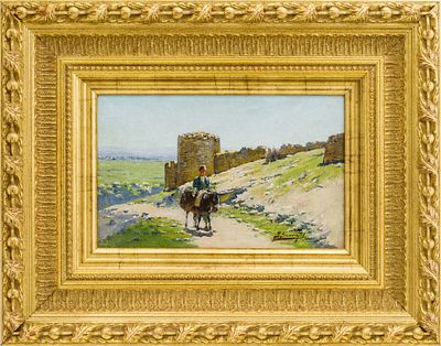 ЗОММЕР Рихард-Карл Карлович
«На базар. Мальчик-погонщик с осликом»
1900-1910-е
Холст на картоне 