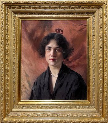 МАКОВСКИЙ Александр Владимирович
«Женский портрет»
1921 г.
Холст, масло
53,5 х 44,7 см . Эксперт 