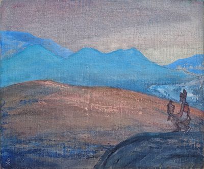 РЕРИХ Николай Константинович
«Монголия. Охота»
1926-1927 гг.
Холст на картоне, темпера
24 х 29,3 см
