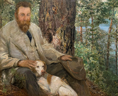 РЕПИН Юрий Ильич
&laquo;Портрет графа С.Ю. Витте с собакой&raquo;
нач. XX в.
Холст, масло
107 х 128 см. Эксп 