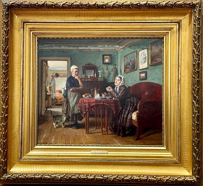 МАКОВСКИЙ Константин Егорович
&laquo;‎Беседа. Разговор по хозяйству&raquo;
1868 г.
Холст, масло
49,8 х 59 см. 