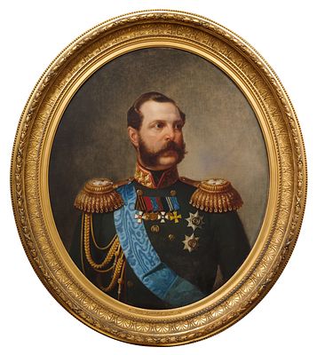 НЕИЗВЕСТНЫЙ ХУДОЖНИК
&laquo;‎Портрет императора Александра II&raquo;
Конец 1860-х годов
Холст, масло
88 х 