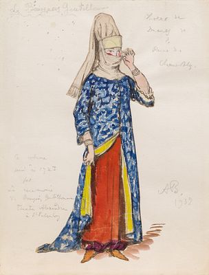 БЕНУА Александр Николаевич
&laquo;Женский костюм в восточном стиле. Эскиз костюма для постановки 