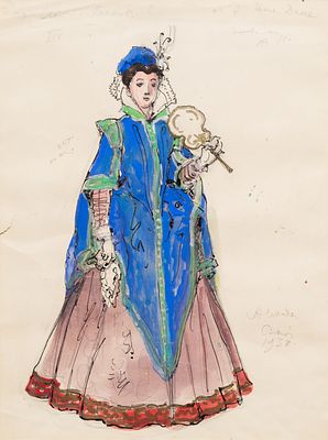 БЕНУА Александр Николаевич
&laquo;Дама с веером. Эскиз костюма для постановки оперы Жюля Массне 