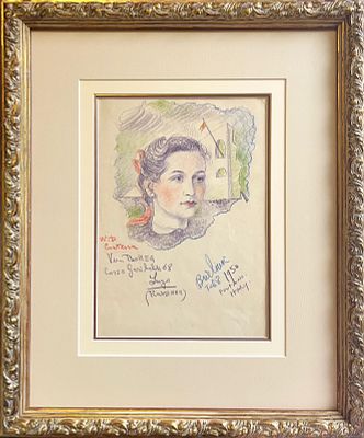 БУРЛЮК Давид Давидович
&laquo;Графиня Вера Бореа&raquo;
1950 г.
Бумага, цветной карандаш
29,5 х 20,8 см. Авто 