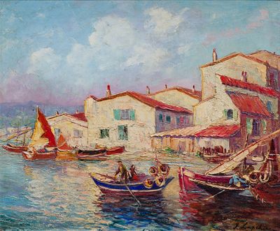 ЛАПШИН Георгий Александрович
&laquo;Сент-Максим&raquo;
1920–1930-е гг.
Фанера, масло
54 х 65 см. Экспертное 