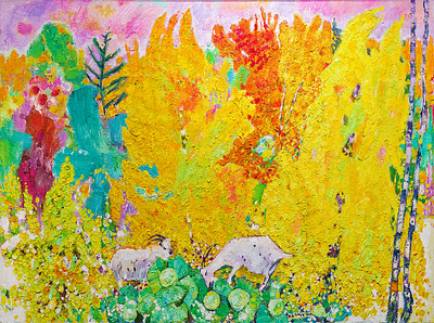 КОКУРИН Валерий Григорьевич
&laquo;Пусти козла в огород&raquo;
2008 г.
Холст, масло
90 х 120 см. Картина 