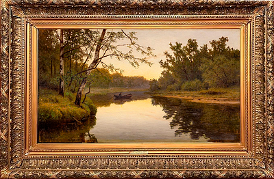 ВОЛКОВ Ефим Ефимович
&laquo;Затишье&raquo;, авторский вариант одноименной картины 1883 г.
1880-е гг.
Холст 