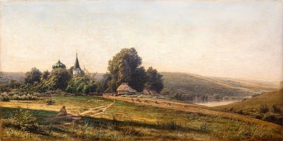 ГОРОНОВИЧ Василий Яковлевич
&laquo;Берега Лысогора&raquo;
1885 г.
Холст, масло
60,3 х 121 см. Экспертное 