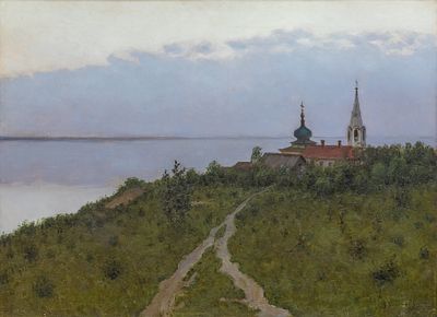 БЯЛЫНИЦКИЙ-БИРУЛЯ Витольд Каэтанович 
&laquo;У озера&raquo;
1900-е гг.
Холст, масло
75,5 х 102,5 см. Эксперт 