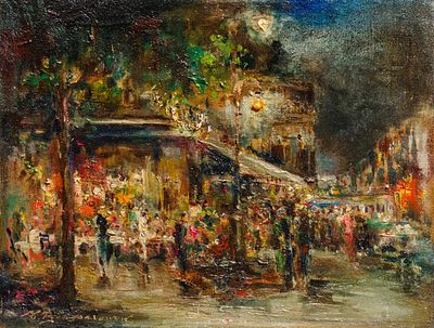 БЛАГОНРАВОВ Федор Петрович
&laquo;Вечерний Париж. Ле-Аль&raquo;
Вторая треть XX в.
Холст, масло
27 х 35 см. 