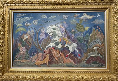 ИСАЕВ Николай Александрович
&laquo;Сцена охоты. Восточный мотив&raquo;
1929 г.
Картон, темпера
100 х 60 см. 