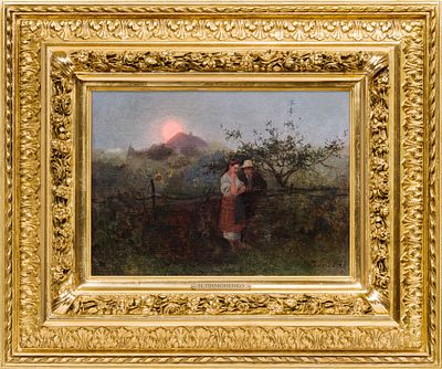 ПИМОНЕНКО Николай Корнильевич
&laquo;Свидание в лунную ночь&raquo;
1900-е гг.
Холст на картоне, масло
25,5 