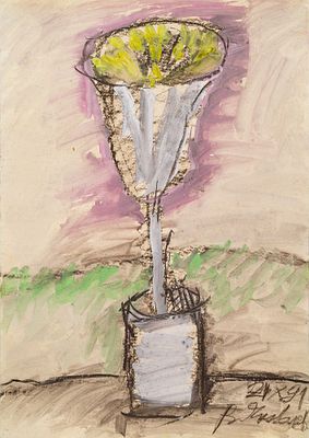 ЯКОВЛЕВ, Владимир
&laquo;Цветок-рюмка&raquo;
1991 г.
Бумага, уголь, гуашь
61,2 х 43 см. Экспертное 