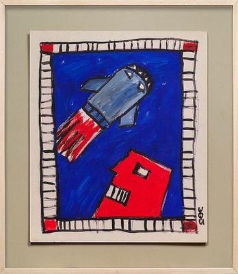 ЦОЙ, Виктор
&laquo;Без названия&raquo;
1980-е гг.
Картон, смешанная техника
59,8 х 49,9 см. Провенанс: 