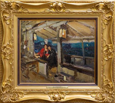 КОРОВИН, Константин Алексеевич
&laquo;Татарская кофейня на берегу Черного моря&raquo;, 
1910 г. 
Холст 
