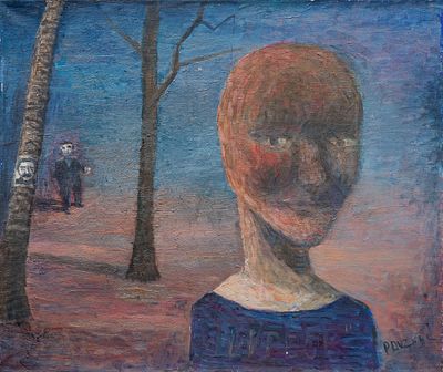 ПОВЗНЕР, Лев
&laquo;Неизвестная с портретом автора&raquo;
2010–2015 гг.
Холст, масло
73 х 82,2 см. Это 