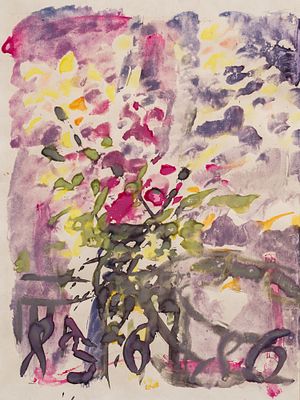 ЗВЕРЕВ, Анатолий 
&laquo;Полевые цветы&raquo;
1986 г.
Бумага, акварель
41,5 х 29,7 см. Экспертное 