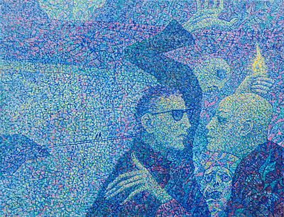 СВЕШНИКОВ, Борис 
&laquo;У речной переправы&raquo;
1991 г.
Холст, масло
70 x 90 см. Выставки : &laquo;Борис 