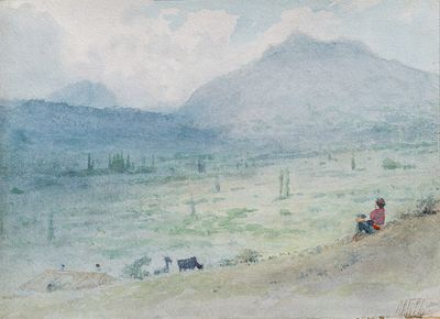 ЛАГОРИО, Лев Феликсович
&laquo;Пастух в горах&raquo;
1880-1890-е гг.
Бумага, акварель, графитный карандаш 