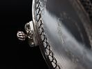 Small Portuguese silver salver with a latticework rim and decoration in a neo-classical revival Image - 2