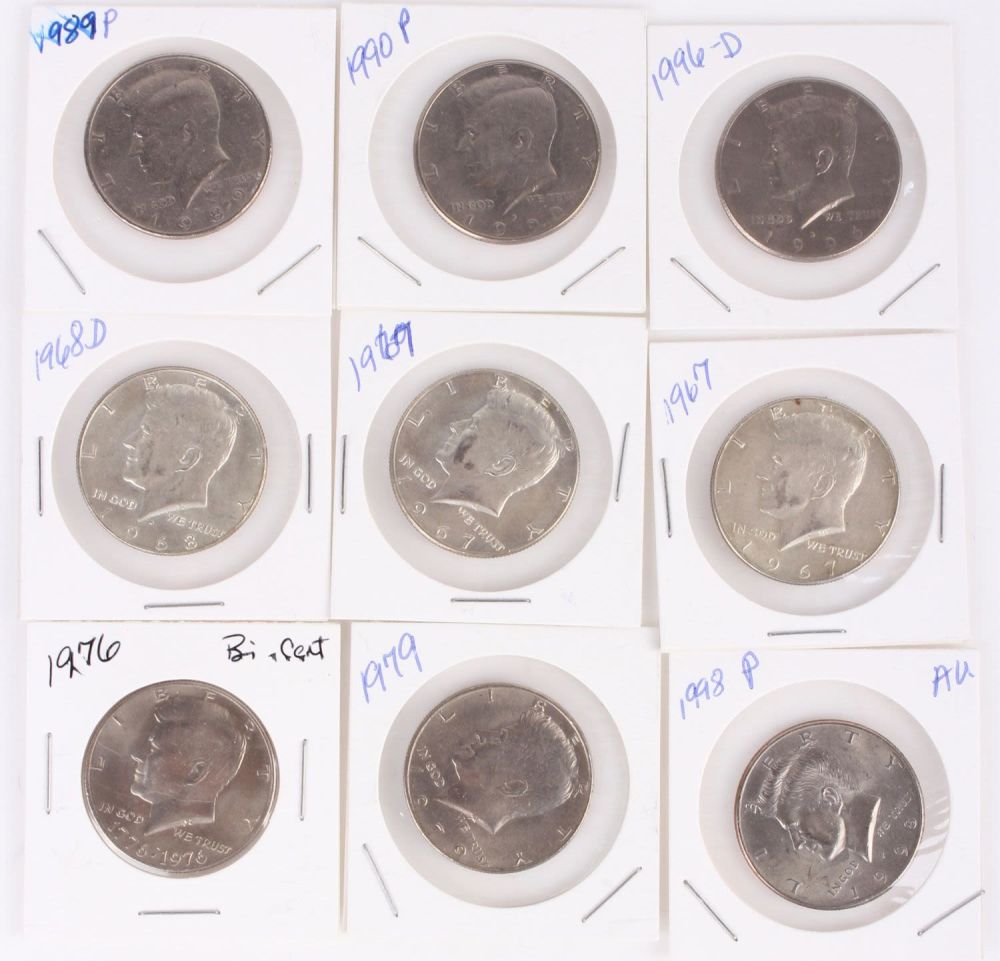 Lot 11170: 40% SILVER & OTHER KENNEDY HALF DOLLARS - LOT OF 9