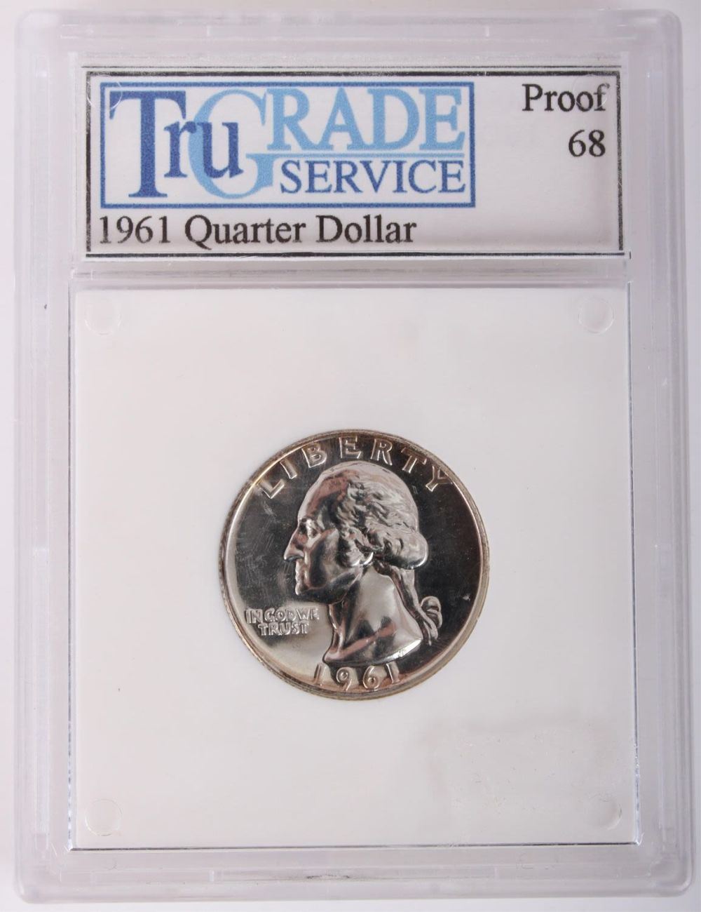 Lot 11180: 1961 PROOF 68 90% SILVER QUARTER