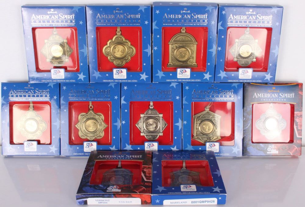 Lot 11201: HALLMARK AMERICAN SPIRIT COLLECTION ORNAMENTS - 11