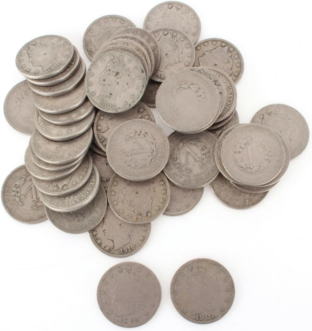 Lot 11227: LIBERTY HEAD V NICKELS - LOT OF 52