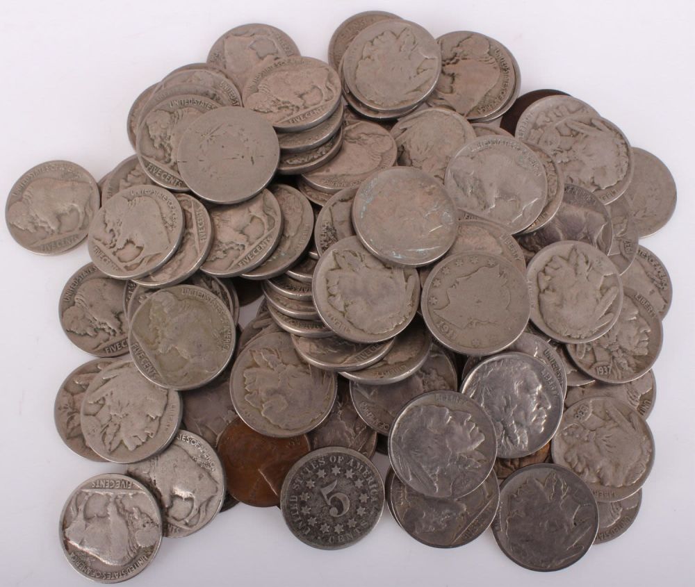 Lot 11228: BUFFALO & V NICKELS - LOT OF 103