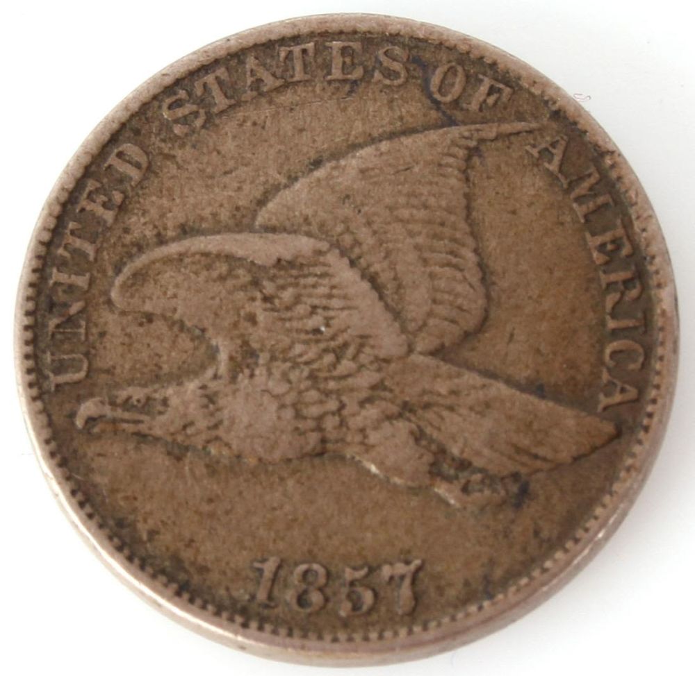 Lot 11241: 1857 FLYING EAGLE ONE CENT COIN - VERY FINE