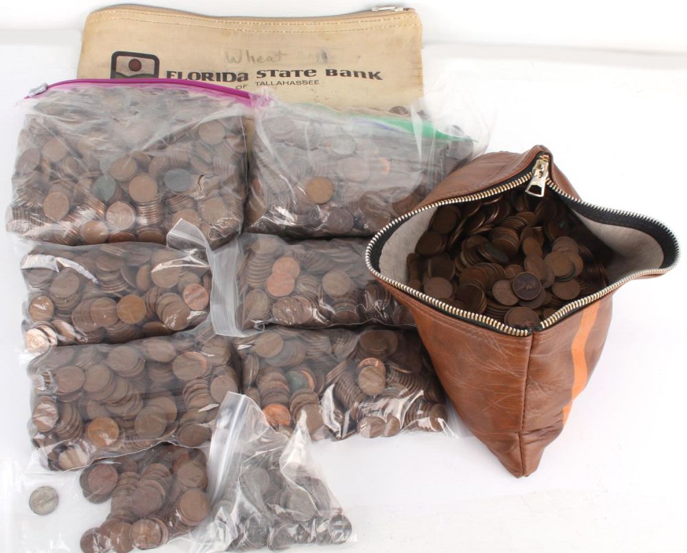 Lot 11252: SEVERAL POUNDS OF WHEAT PENNIES