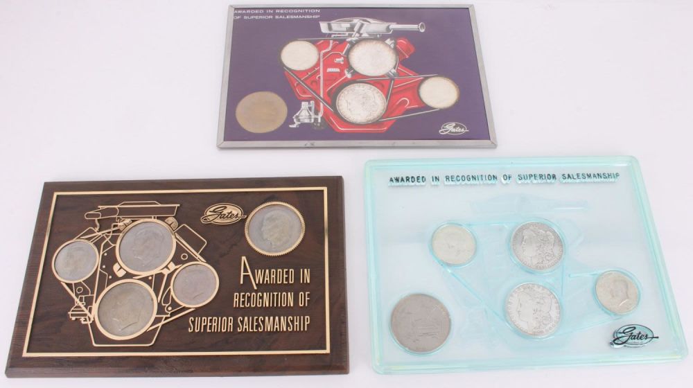 Lot 11254: GATES SALESMANSHIP AWARDS ASSORTED US COINS - (15)