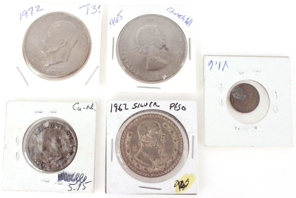 Lot 11257: ASSORTED U.S. & FOREIGN COINS - LOT OF 5