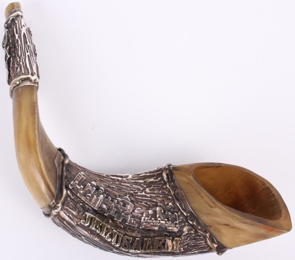 Lot 11555: MESSIANIC JEWISH SILVER & HORN SHOFAR