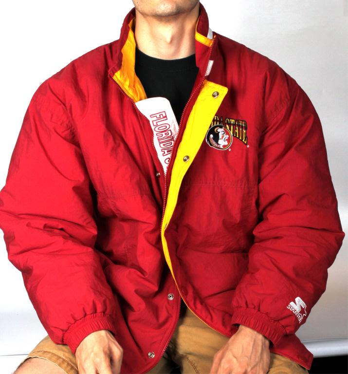 Lot 11575: MENS VINTAGE STARTER FSU SEMINOLES PUFFER JACKET
