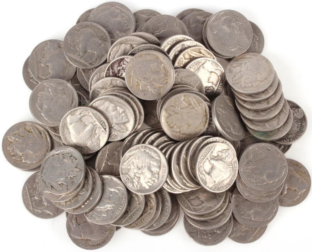 Lot 11588: 1937 & 1937D BUFFALO NICKELS - LOT OF 106