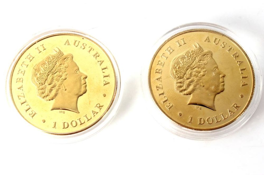 Lot 11598: GOLD PLATED 2018 YEAR OF THE DOG COINS