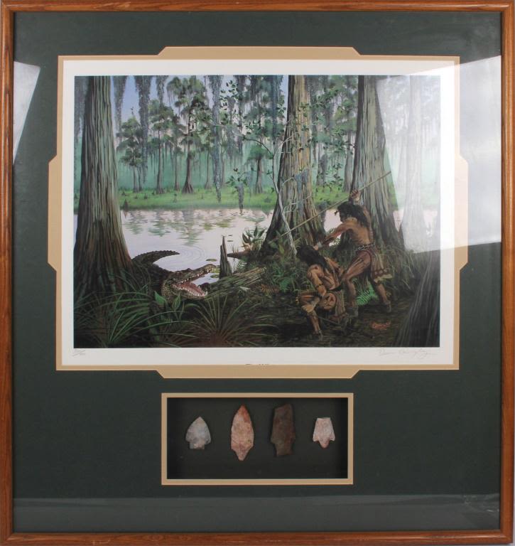 Lot 11631: DEAN QUIGLEY SIGNED PRINT "THE KILL" FSU SEMINOLES