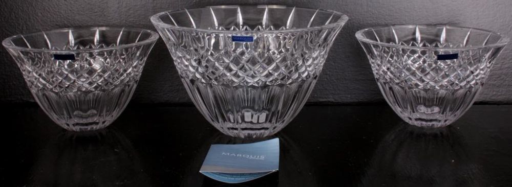 Lot 11653: MARQUIS BY WATERFORD SHELTON BOWLS - LOT OF 3