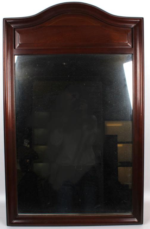 Lot 11664: LARGE FINISHED REAL MAHOGANY MIRROR