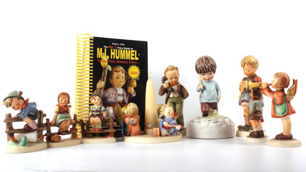 Lot 11707: ASSORTED HUMMEL PORCELAIN FIGURINES & BOOK - (10)